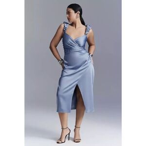 LBy Anthropologie Ruched Sweetheart Dress Size L